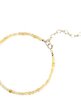 普陀山天然黄水晶财运招财手链女