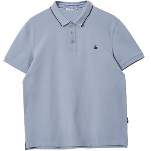 杰克琼斯男装夏新款男士多色衣服logo刺绣翻领短袖男POLO衫男款