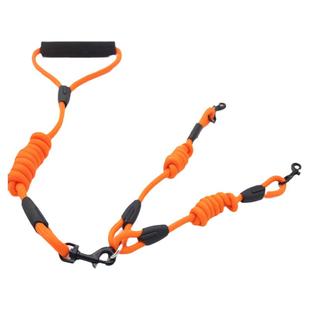 两只狗一拖二双头狗绳狗链拴狗绳子宠物牵引绳泰迪金毛小中大型犬