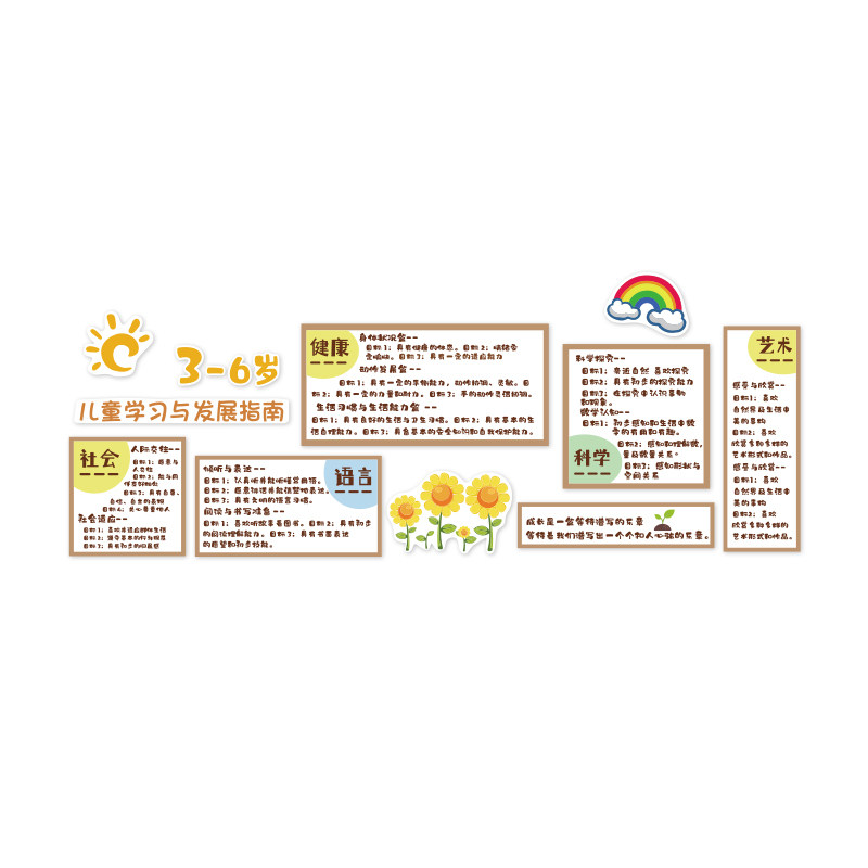 3-6儿童学习与发展指南幼儿园环创主题墙面装饰大厅走廊文化布置