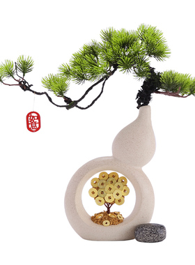 蕊顺2025新款招财花瓶装饰摆件
