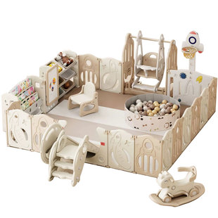 宝宝围栏防护栏婴儿室内家用游戏围栏儿童地上栅栏安全爬行垫乐园