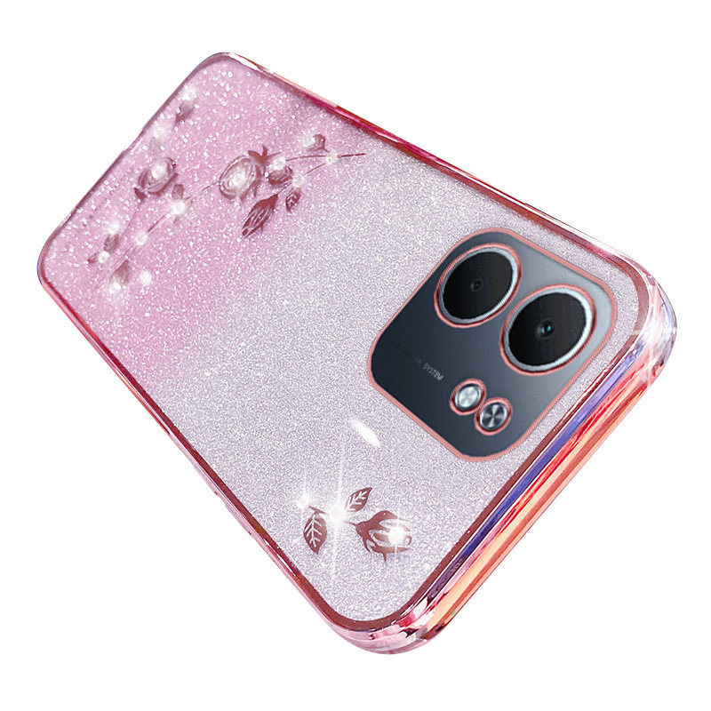 适用oppoA5x手机壳玫瑰花支架