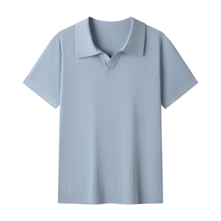 【含桑蚕丝】白小T海鸥领POLO衫男士2026春夏新款翻领短袖T恤