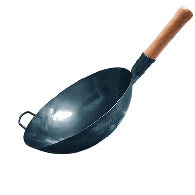 商用马勺带柄手打铁锅酒店炒菜锅