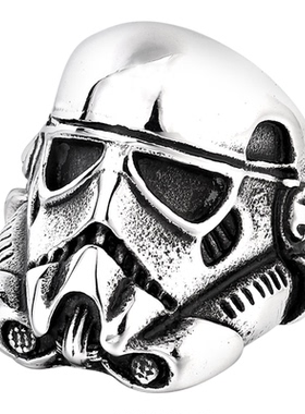 维京戒指钛钢狼头羊龙玫瑰花饰品