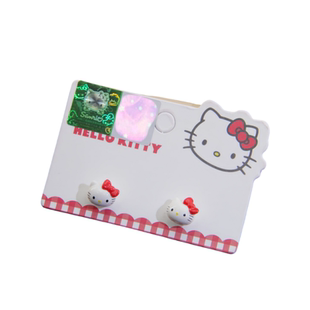 三丽鸥KT猫耳钉小精致可爱女童少女耳环925银针防敏耳饰甜美新款