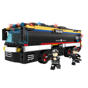 沃马特警总局总署高难度男孩拼装积木警察大楼指挥部拼插玩具拼图