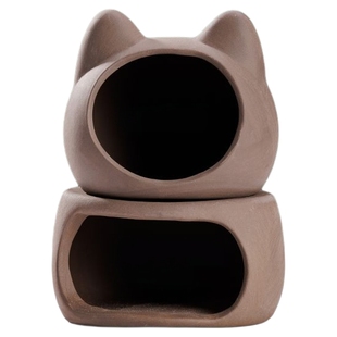 鱼缸造景躲避屋迷你鹦鹉鱼繁殖屋陶罐小鱼虾窝陶瓷粗陶水族箱摆件