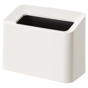 霜山桌面垃圾桶窄型镜柜带压圈塑料垃圾筒宿舍工位简约迷你废纸篓