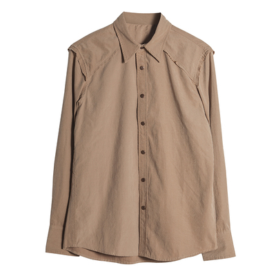 soarin独立原创雅痞拼接冰丝衬衫