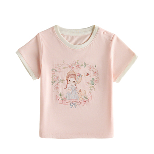 【新品】Oak Family夏季2026童装女童舒适短袖上衣t恤透气衣服