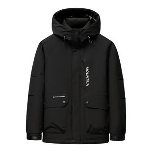 雪中飞2026夏新款活力男士工装派克短款羽绒服轻户外运动保暖