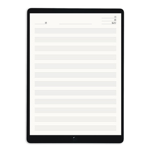 iPad五线谱音乐本乐谱本 GoodNotes电子手账模板乐理琴谱学习黑白