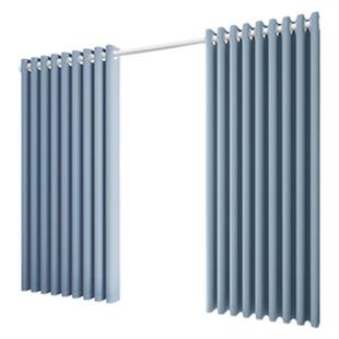 2025新款遮光窗帘布料免打孔伸缩杆一整套阳台租房卧室家用专用