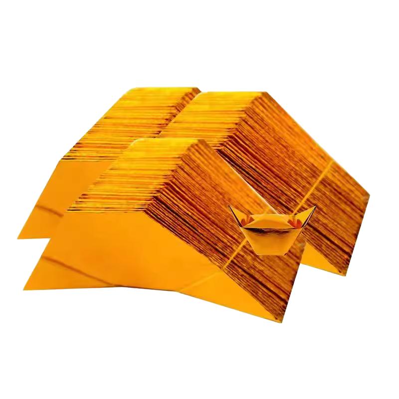 金元宝四千个半成品切角金银锡箔折纸/手工纸/衍纸