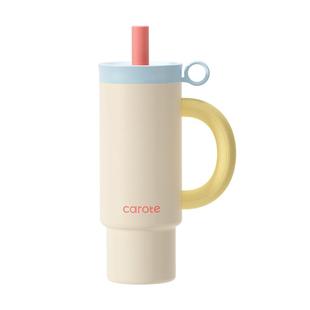 卡罗特大容量保温杯女生新款巨无霸水杯车载不锈钢吸管冰霸杯子
