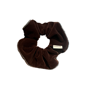 时尚丝绒大肠发圈银钻边复古高级感马尾发绳气质优雅显白头饰皮筋