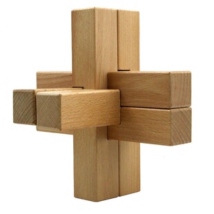 中学数学几何递归教具 学校科教创意大号六根锁孔明锁 八层汉诺塔