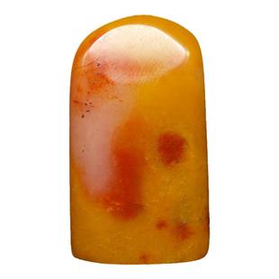 天然巴林石瓷白黄花云水彩冻石随形印章料练习篆刻印石料多枚自选