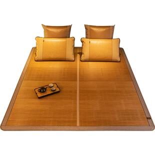 老席匠凉席竹席夏季2025新款可折叠冰丝席子两用学生宿舍双面草席