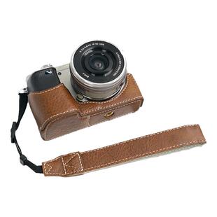 适用索尼A6000/6300/A6400微单相机包 zve10半套底座皮套防摔防尘