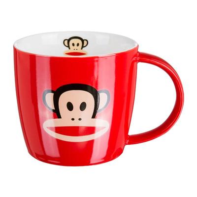 大嘴猴陶瓷可爱带盖带勺卡通水杯