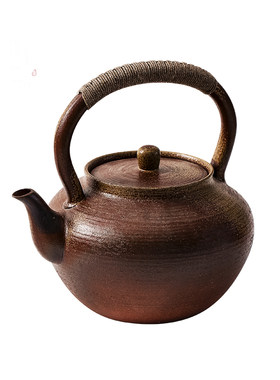 柴烧提梁养生老岩泥炭炉煮茶壶