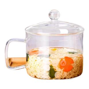 高硼硅玻璃锅耐热牛奶锅家用煮锅透明汤锅可电陶炉加热泡面碗带盖