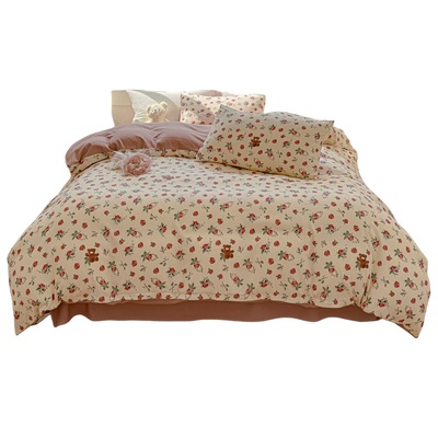 A类超柔%纯棉被套罩单件三四件套