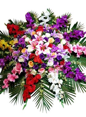 大圆桌餐桌电动转盘摆件绢花仿真