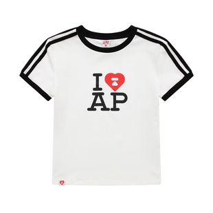 BAPE SS26 APEE by A BATHING APE 修身正肩甜美辣妹风百搭短袖