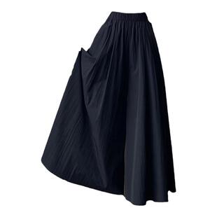 日本辰望良品半身裙女款a字高腰垂感休闲阔腿裤亚麻山本裙裤