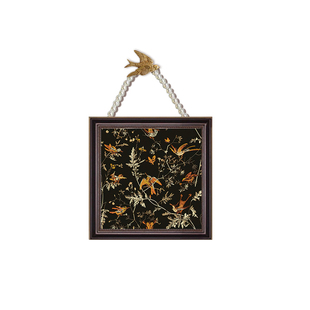 法式中古风装饰画复古小众高级感玄关背景墙珍珠挂画美式客厅壁画