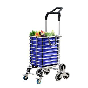 捷安玺可折叠买菜小拉车家用便携手推车超市购物拉杆车爬楼梯拖车