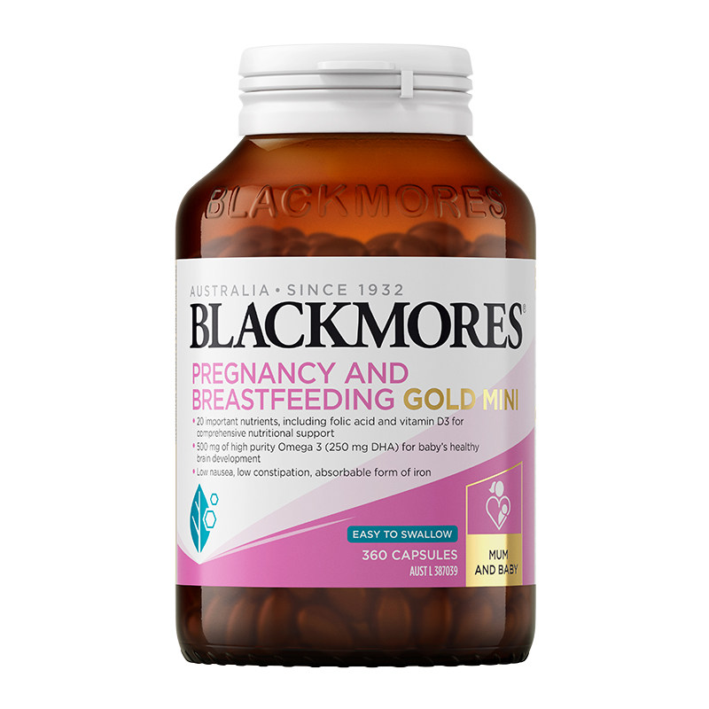 澳佳宝BLACKMORES女士复合维生素B鱼油叶酸孕黄金营养包mini胶囊