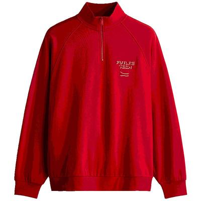 HM男装女装卫衣2025秋季新款加绒立领上部拉链长袖套衫1252100