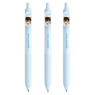 爱好名侦探柯南双按动中性笔刷题笔ST笔头0.5顺滑高颜值学生考试