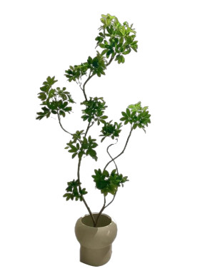 海虹雅林仿真绿植高级感逼真鸭脚木室内客厅轻奢落地装饰假植物