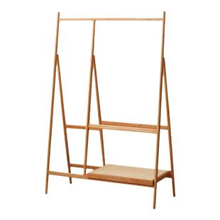 北美樱桃木黑胡桃实木衣帽架落地卧室家用挂衣架北韩衣帽架置物架