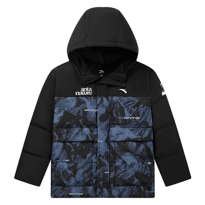 安踏儿童热返三防羽绒服连帽保暖