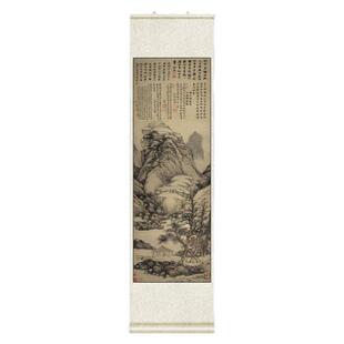 明代唐寅山水仇英挂画仿古卷轴沈周名家字画茶楼挂画丝绸卷轴字画