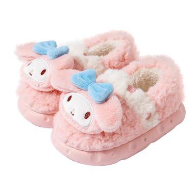 鲨际三丽鸥包跟亲子棉拖鞋保暖