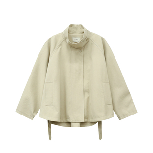 郑买买 夜幕沙漠 2026春季新款休闲百搭减龄韩系时尚风衣外套女款