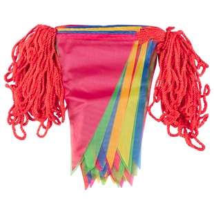 彩旗三角串旗小彩旗子定做加粗绳开业活动节日庆典结婚庭院装饰五彩旗定制户外广告工地警戒警示拉旗吊旗红旗