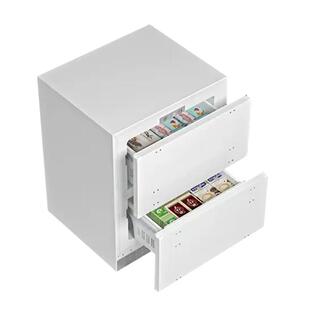 68L台下嵌入式小冰箱抽屉式家用变频风冷内嵌橱柜隐藏卧式矮冷柜