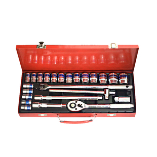 武函套筒组套工具24件套多功能汽修机修维修棘轮套筒万向接杆扳手