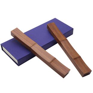 红木质书镇 文房四宝镇尺木镇子镇纸实木书法用具双支装