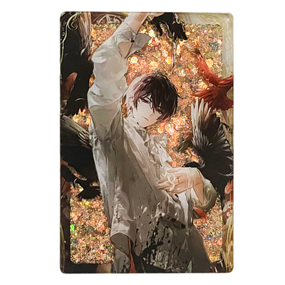 流麻diy材料包流沙油亮粉透明UV胶亚克力板贴纸手工自制流沙麻将