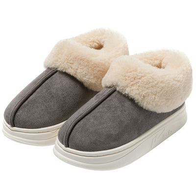 回力棉拖鞋男包跟厚底加绒保暖